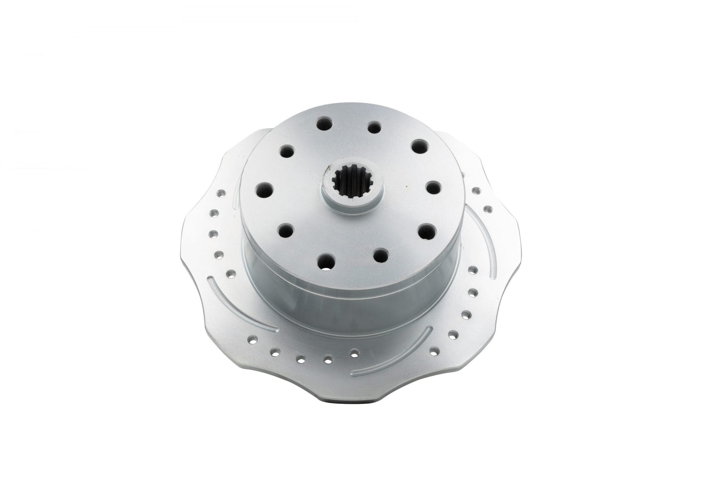 EMPI Scalloped Rear Brake Rotor, Double Drilled 5x130, 5x4.75"