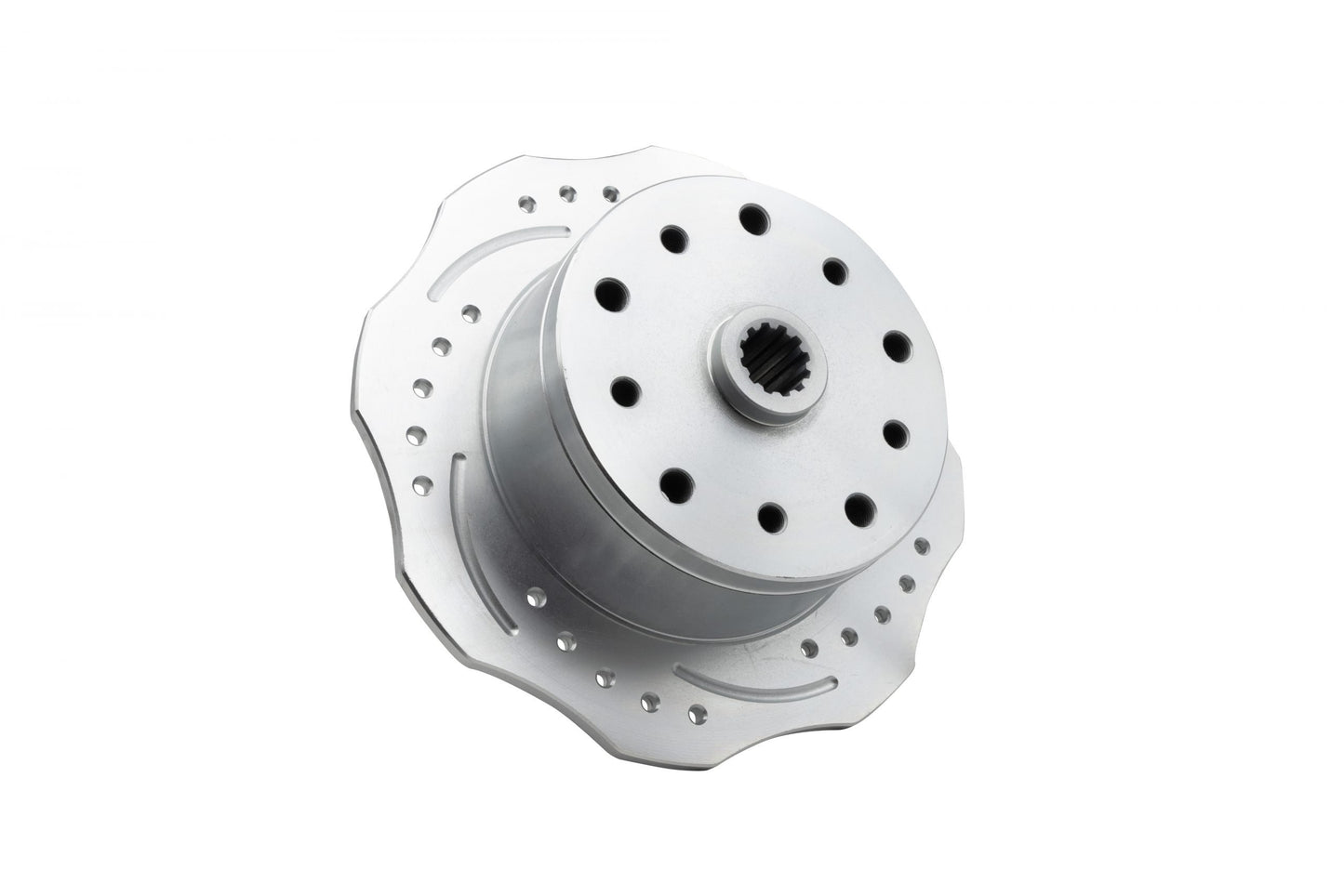 EMPI Scalloped Rear Brake Rotor, Double Drilled 5x130, 5x4.75"