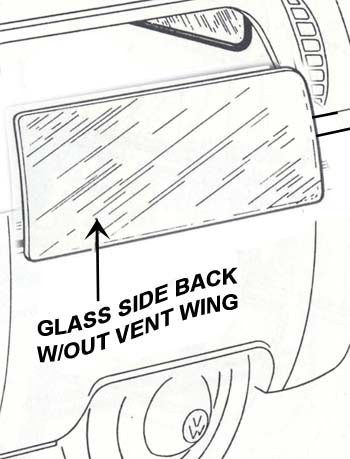 Bus 1968-1979 Side Rear Glass, No Vent