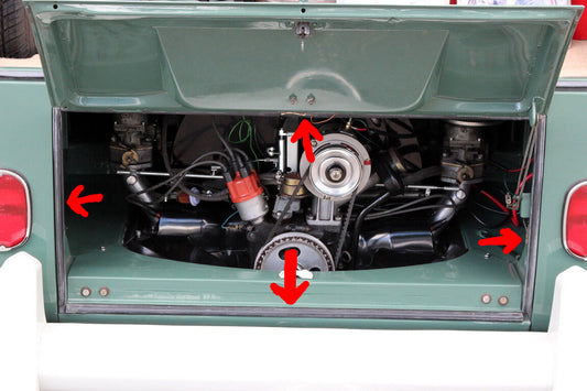 T2 55-71 Engine Compartment Lid Weatherstrip (Seal) 4pc