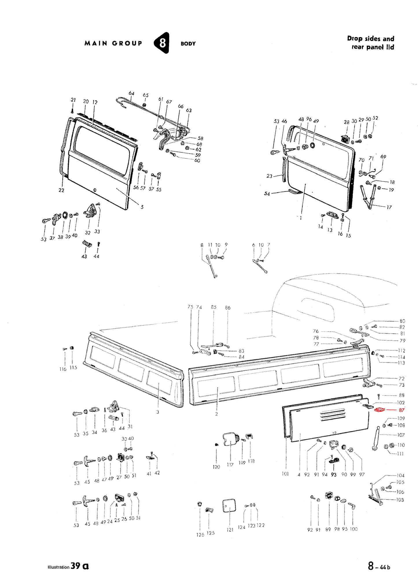 Bus 55-76 Engine Lid Hinge, Treasure Chest Hinge Each