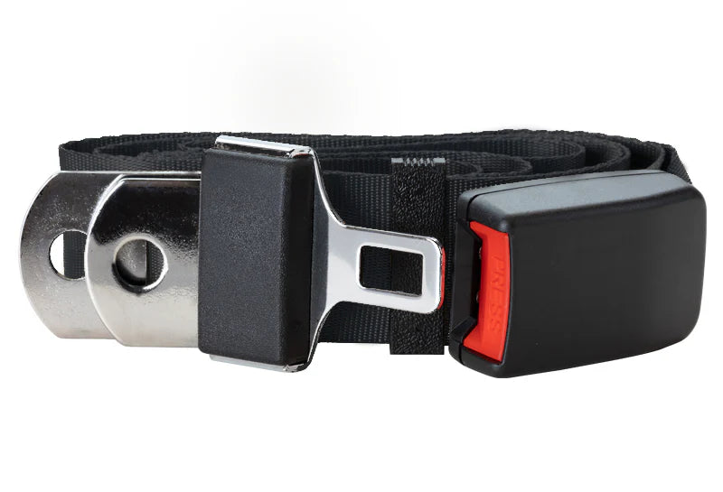 Euro-style 2PT Black Lap Belt