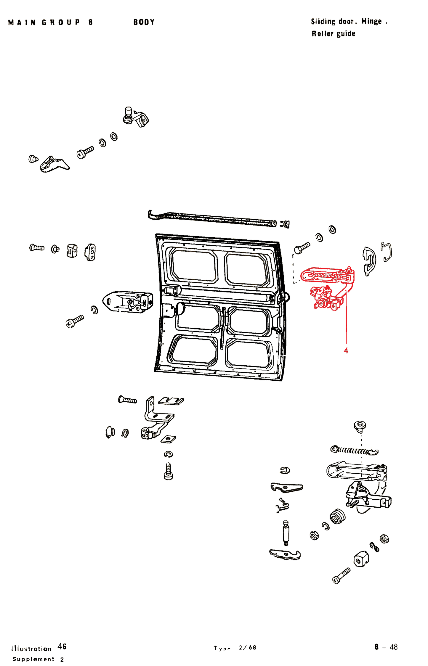 Bus 68-79 Sliding Door Mechanism