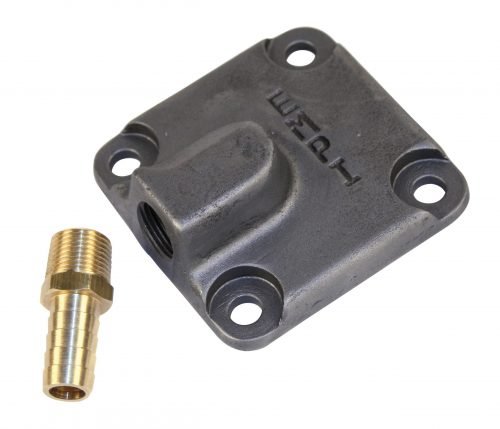 8mm Oil Pump Cover with Fitting and Gasket, Steel