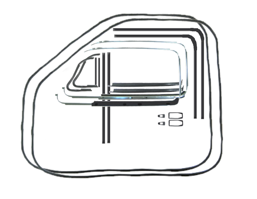 311-061 VW Type 3 Deluxe Door Seal Kit - Left & Right 1968-1974