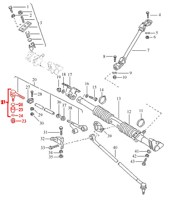 6/68-77 Passenger Side, Outer Tie Rod End (RH Thread)