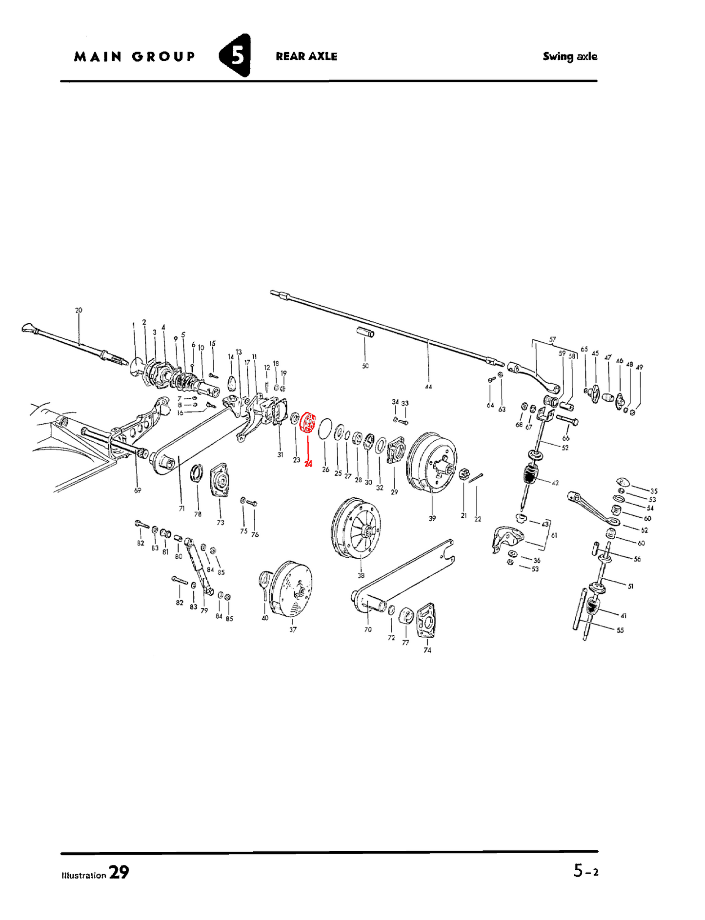 Bug, Ghia, T3 50-68 Swing Axle Sealed Bearing for Cambered Rears