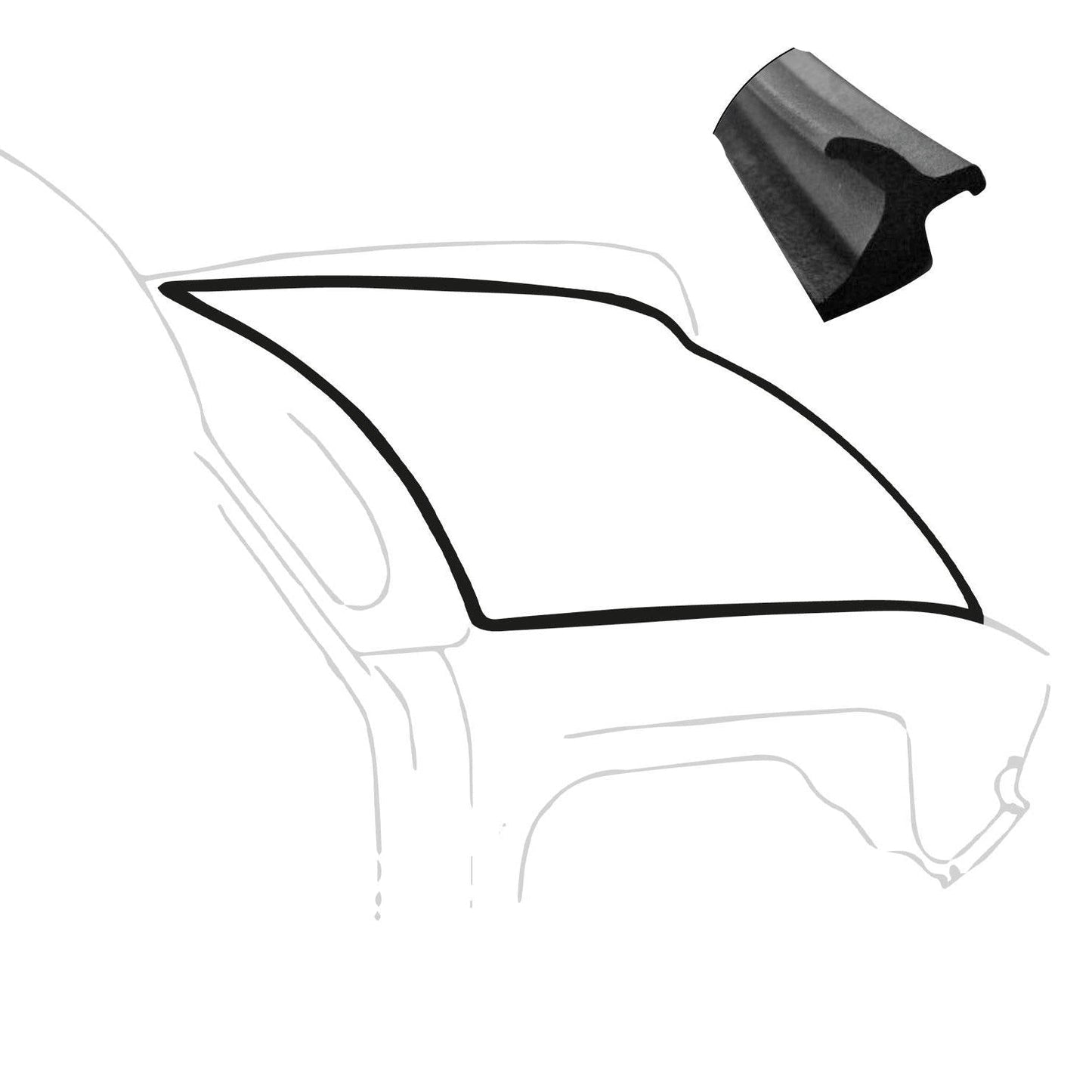 311-703(A) VW Type 3 Front Hood Seal - 1962-1973 Notchback Fastback Squareback