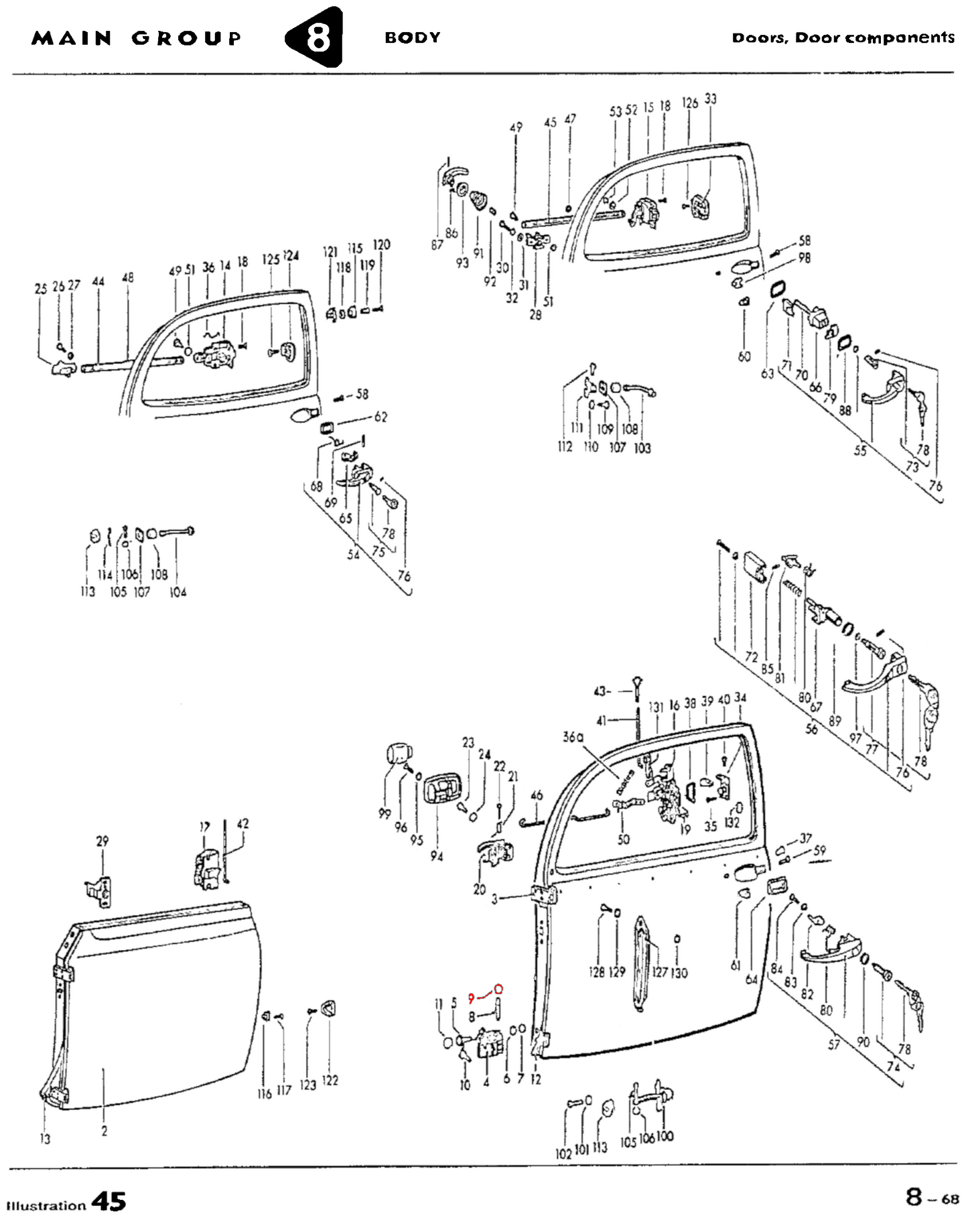 Bug 68-79 Door Hinge Pin Oil Plug Each