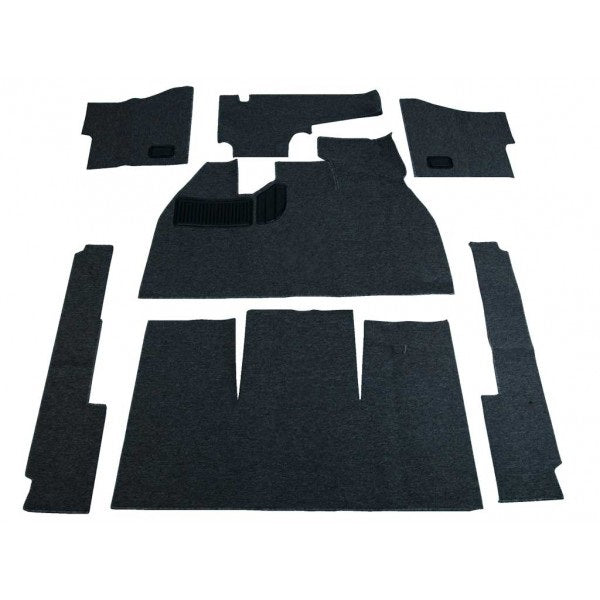 1958-68 Bug Sedan Basic Carpet Kit 7pc. (W/Footrest) Premium Loop