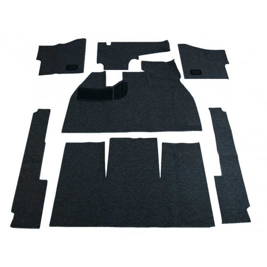 1958-68 Bug Sedan Basic Carpet Kit 7pc. (W/Footrest) Premium Loop