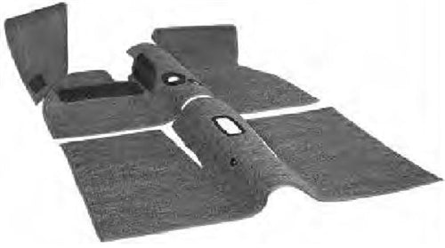Late 1956-57 VW Bug Sedan Deluxe Carpet Kit, w/Grommets, w/out Footrest 7 Pc Premium Loop