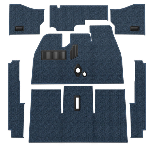 58-61 Bug Sedan Deluxe Carpet Kit w/ Grommets 7pc. (w/ Footrest) Premium Loop