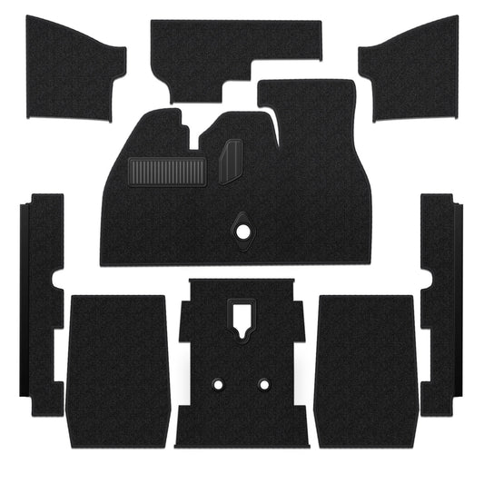 1973-77 Super Beetle Sedan Deluxe Carpet Kit W/Grommets 9pc (W/Footrest) - Premium Loop