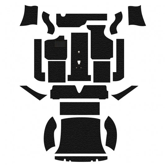69-74 Ghia Sedan, Deluxe Carpet Kit, W/Grommets 20pc, W/ Footrest