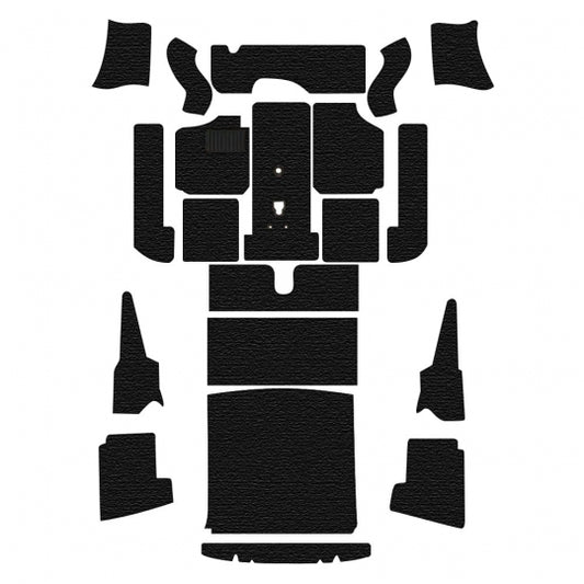 1969-72 Ghia Convertible, Deluxe Carpet Kit, w/Grommets 20pc, w/ Footrest Premium Loop