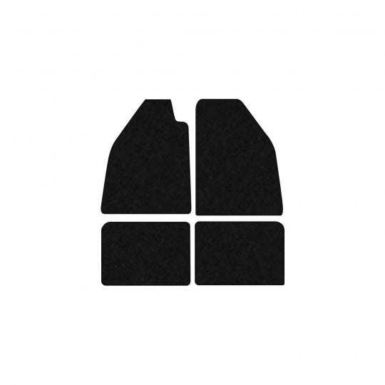 Bug 54-77 Carpet Floor Mats 4pc. (W/O Footrest) 701 Black