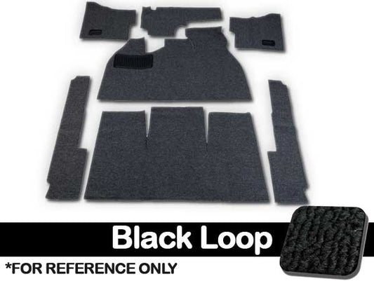 VW Carpet Kit 7pc. (With Footrest) W/Heater Grommets 1958-68 VW Bug Sedan