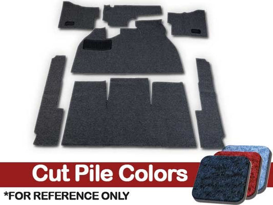 VW Carpet Kit 7pc. (With Footrest) W/Heater Grommets 1958-68 VW Bug Sedan