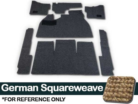 VW Carpet Kit 7pc. (With Footrest) W/Heater Grommets 1958-68 VW Bug Sedan
