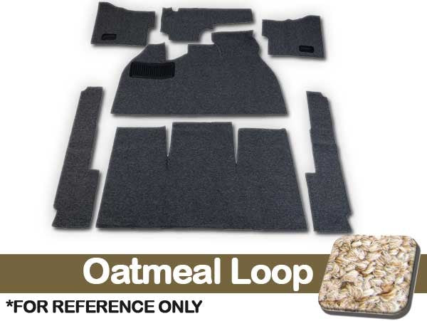 VW Carpet Kit 7pc. (With Footrest) W/Heater Grommets 1958-68 VW Bug Sedan