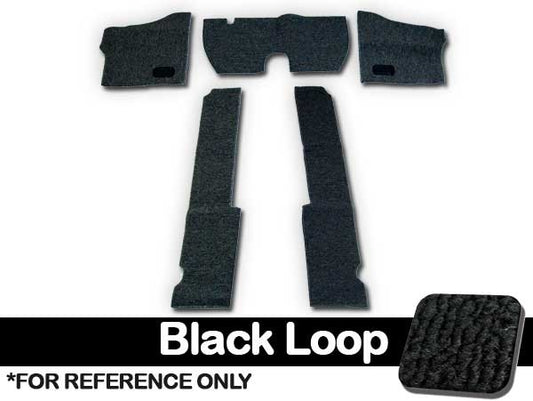 VW Carpet Kit 5pc.(Use W/Rubber Mats) W/Heater Grommets 1956-68 VW Bug Sedan