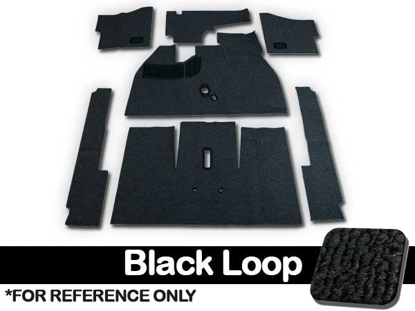 Deluxe VW Carpet Kit W/Grommets 7pc. (With Footrest) 1962-64 VW Bug Sedan