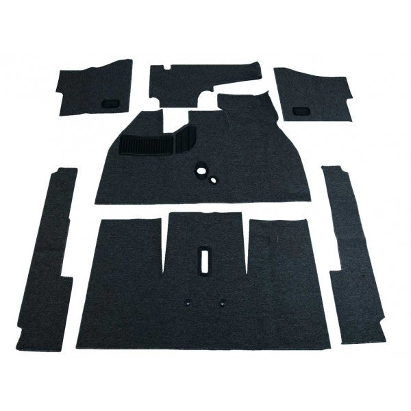 Deluxe VW Carpet Kit W/Grommets 11pc. (Without Footrest) 1973-79 VW Super Beetle Convertible