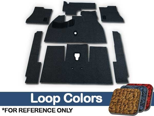 Deluxe VW Carpet Kit W/Grommets 7pc. (With Footrest) 1965-67 VW Bug Sedan