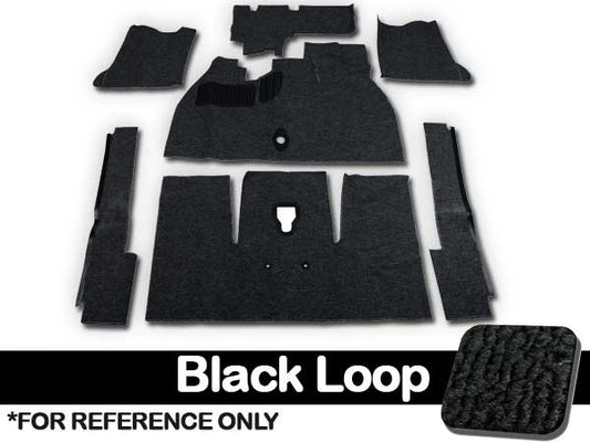 Deluxe VW Carpet Kit W/Grommets 7pc. (With Footrest) 1970-72 VW Bug Sedan