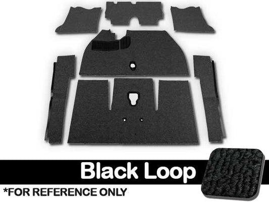 Deluxe VW Carpet Kit W/Grommets 7pc. (Without Footrest) 1970-72 VW Bug Sedan