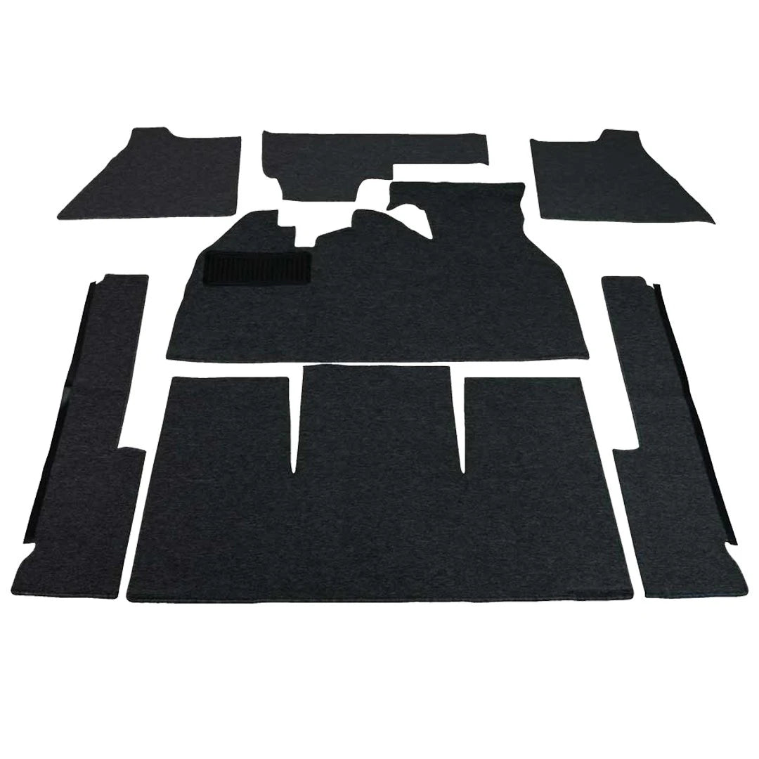 1971-72 Super Beetle Sedan Carpet Kit 7pc. W/Footrest Premium Loop