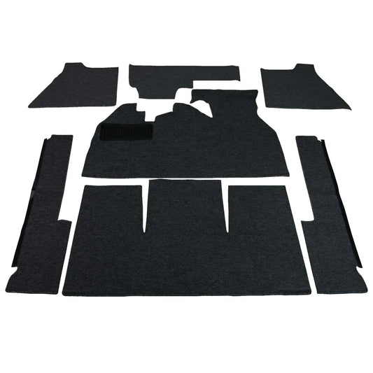 1971-72 Super Beetle Sedan Carpet Kit 7pc. W/Footrest Premium Loop