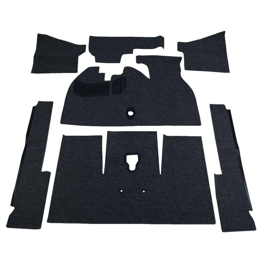 1971-72 Super Beetle Sedan Deluxe Carpet Kit W/Grommets 7pc. (W/Footrest) Premium Loop