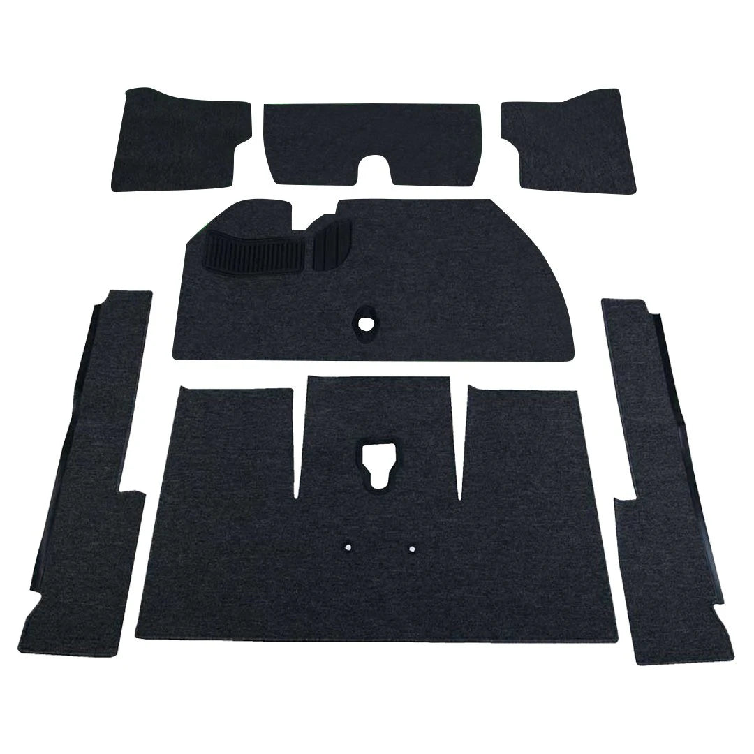1971-72 Super Beetle Sedan Deluxe Carpet Kit W/Grommets 7pc (W/O Footrest) Premium Loop