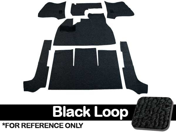 VW Carpet Kit 7pc. (With Footrest) 1956-68 VW Bug Convertible