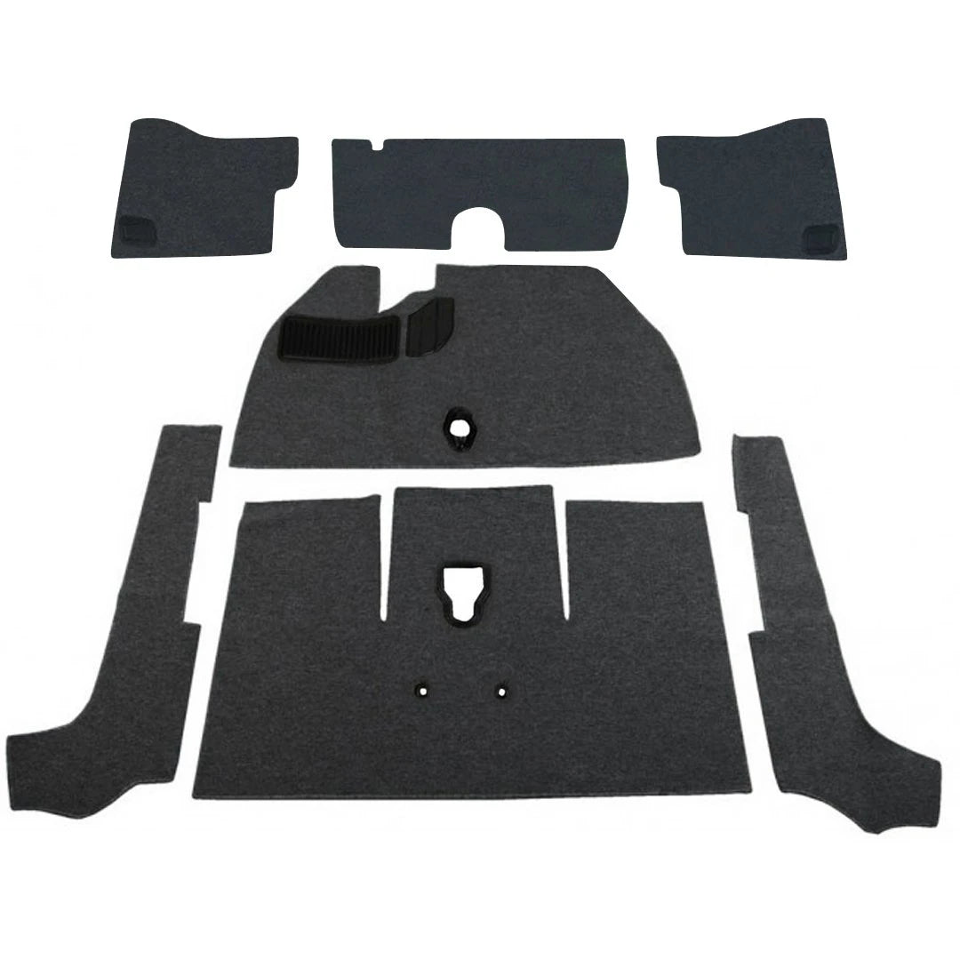 1965-67 Bug Convertible Deluxe Carpet Kit W/Grommets 7pc (W/O Footrest) Premium Loop