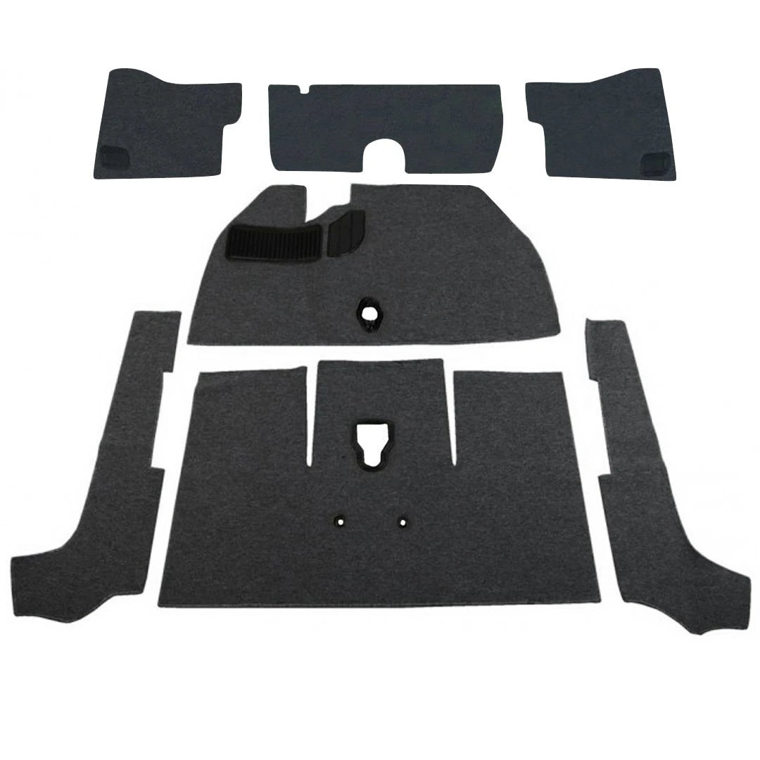 1968 Bug Convertible Deluxe Carpet Kit W/Grommets 7pc (W/O Footrest) Premium Loop