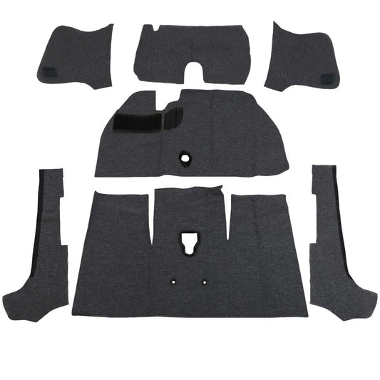 1970 Convertible Beetle Deluxe VW Carpet Kit W/Grommets 7pc. (Without Footrest) Cut Pile
