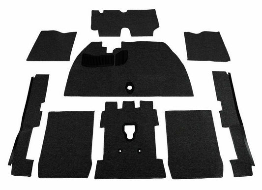 1971-72 Super Beetle Convertible Deluxe Carpet Kit W/Grommets 9pc (W/O Footrest) Premium Loop