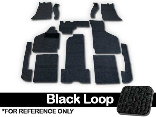VW Carpet Kit 20pc. (With Footrest) 1956-68 VW Ghia Sedan
