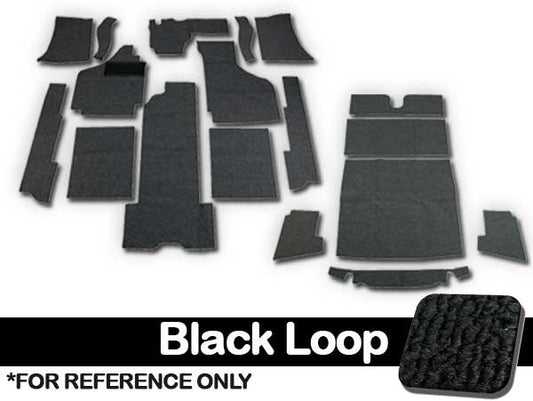 VW Carpet Kit 20pc. (With Footrest) 1969-74 VW Ghia Convertible