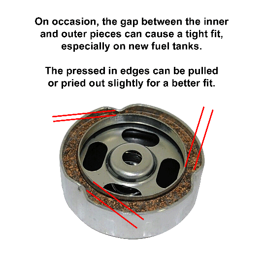 Bug 61-67, Bus 68-71, Thing 73-74 Vented Gas Cap 70mm
