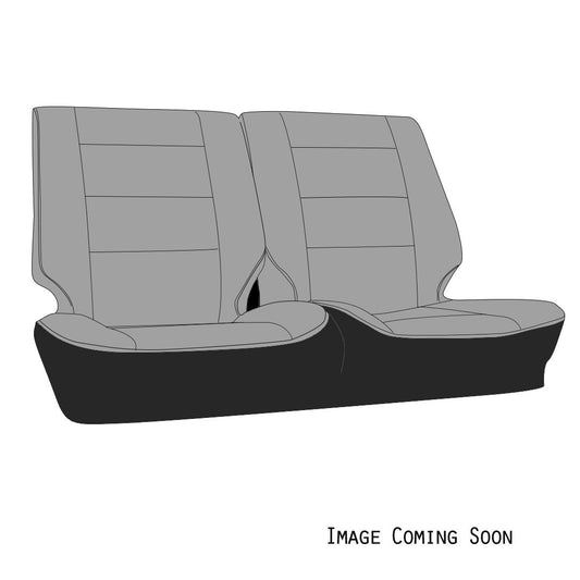 3/4 Middle Bench Seat Upholstery, Seat Standard Sewn Pleats - 2-Color Vinyl & Cloth - 1985-91 Vanagon