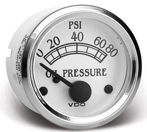 VDO 80 PSI Oil Pressure Gauge, Use with VDO Sender
