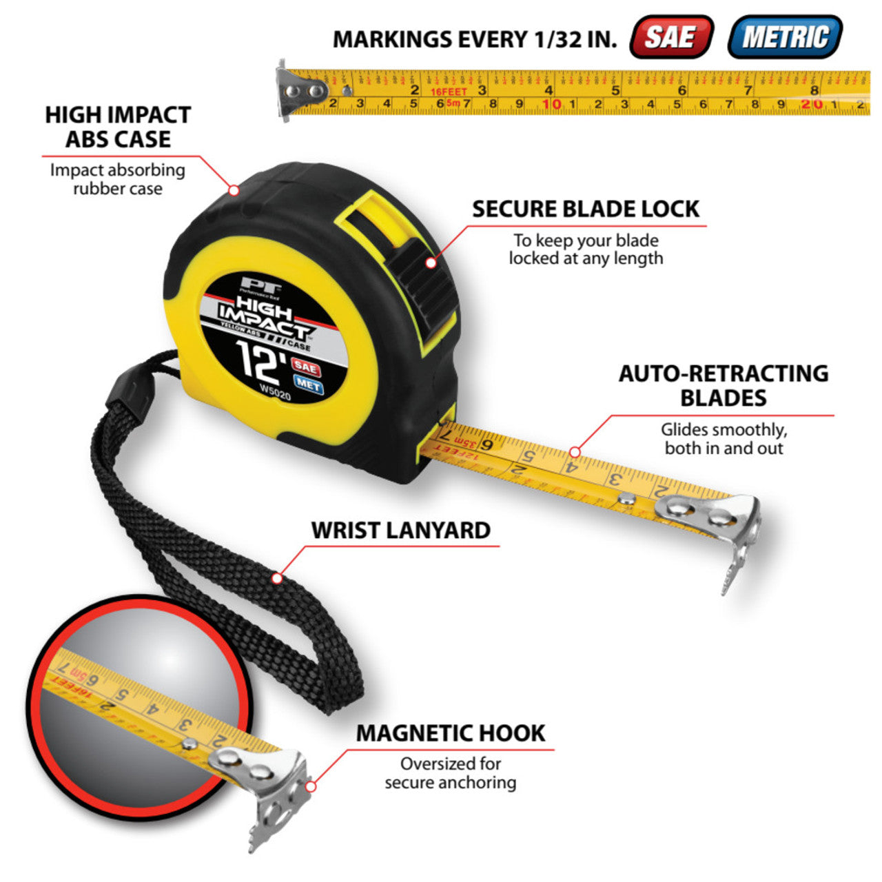 12' x 5/8" Tape Measure