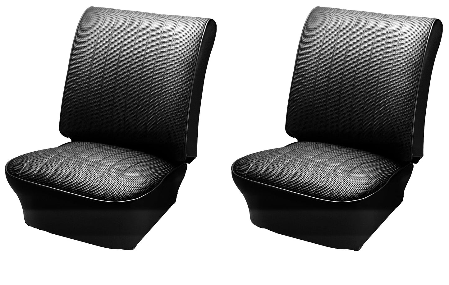 65-67 Bug Sedan/Convertible Seat Upholstery, Front Only - Basketweave Vinyl
