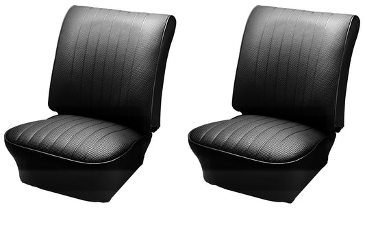 65-67 Bug Sedan/Convertible Seat Upholstery, Front Only - Basketweave Vinyl