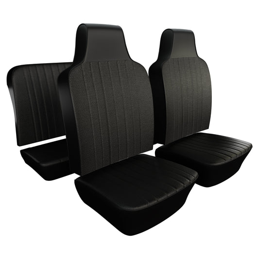 70-72 Bug Convertible Original Seat Upholstery, Front & Rear Basketweave