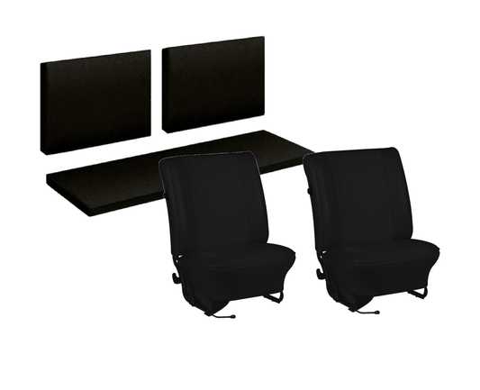 1973-74 VW Thing, Original Style Seat Upholstery, Front & Rear Basketweave Vinyl